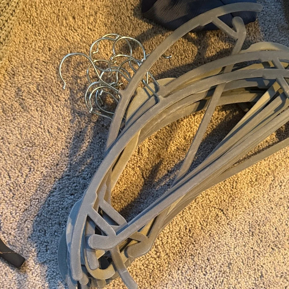 12 Gray Velvet Hangers